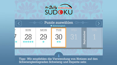 Daily Diagonal Sudoku - Screenshot